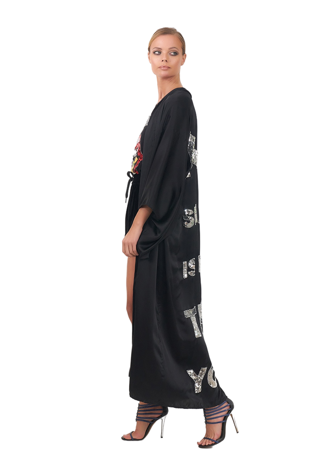 MY SHAMAN IS BETTER THAN YOURS Silk Satin Long Kimono - Pre Order