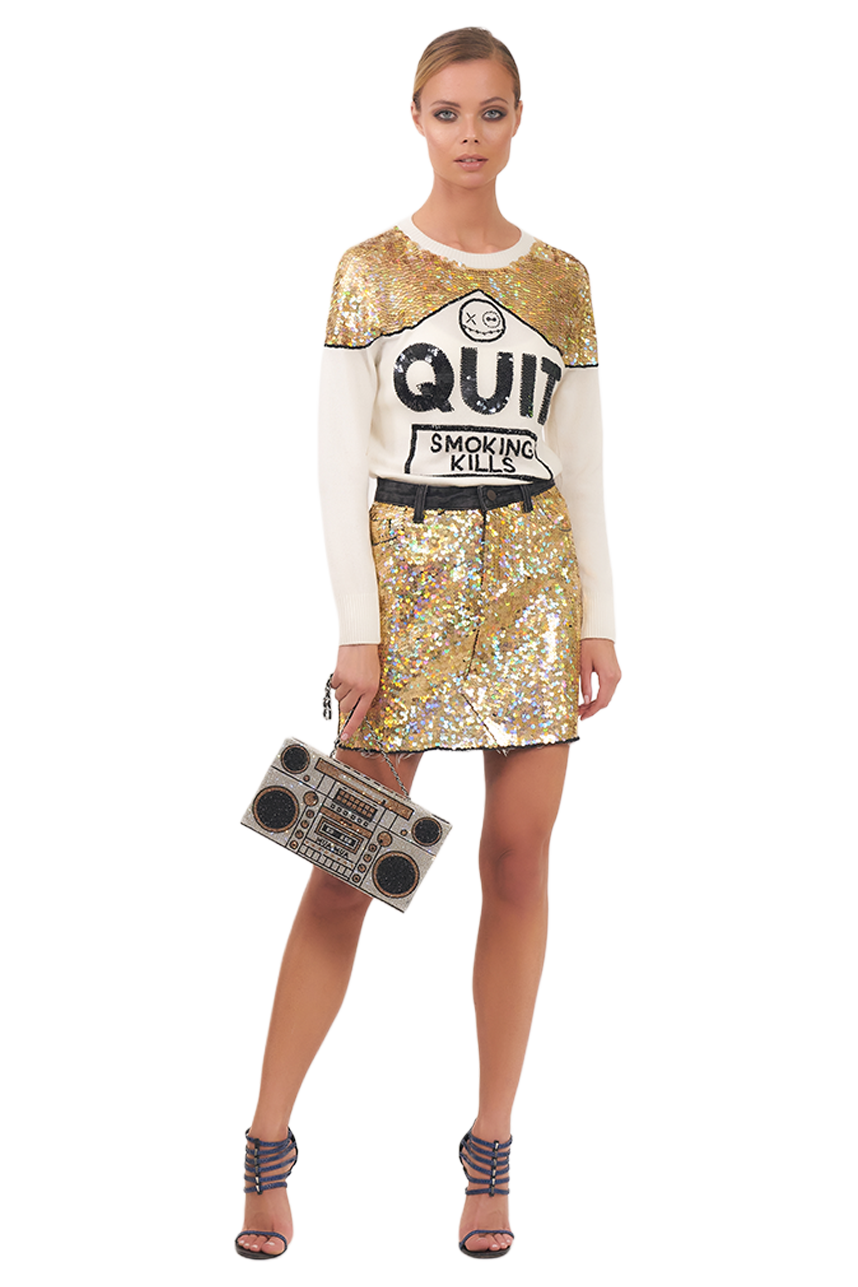 Quit Smoking Kills Cashmere Sweater