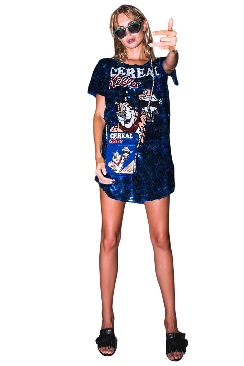 Cereal Killer Sequin Maxi Tee Dress