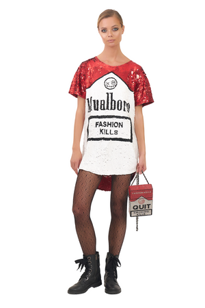 Mualboro Fashion Kills Sequin Maxi Tee Dress-Pre Order