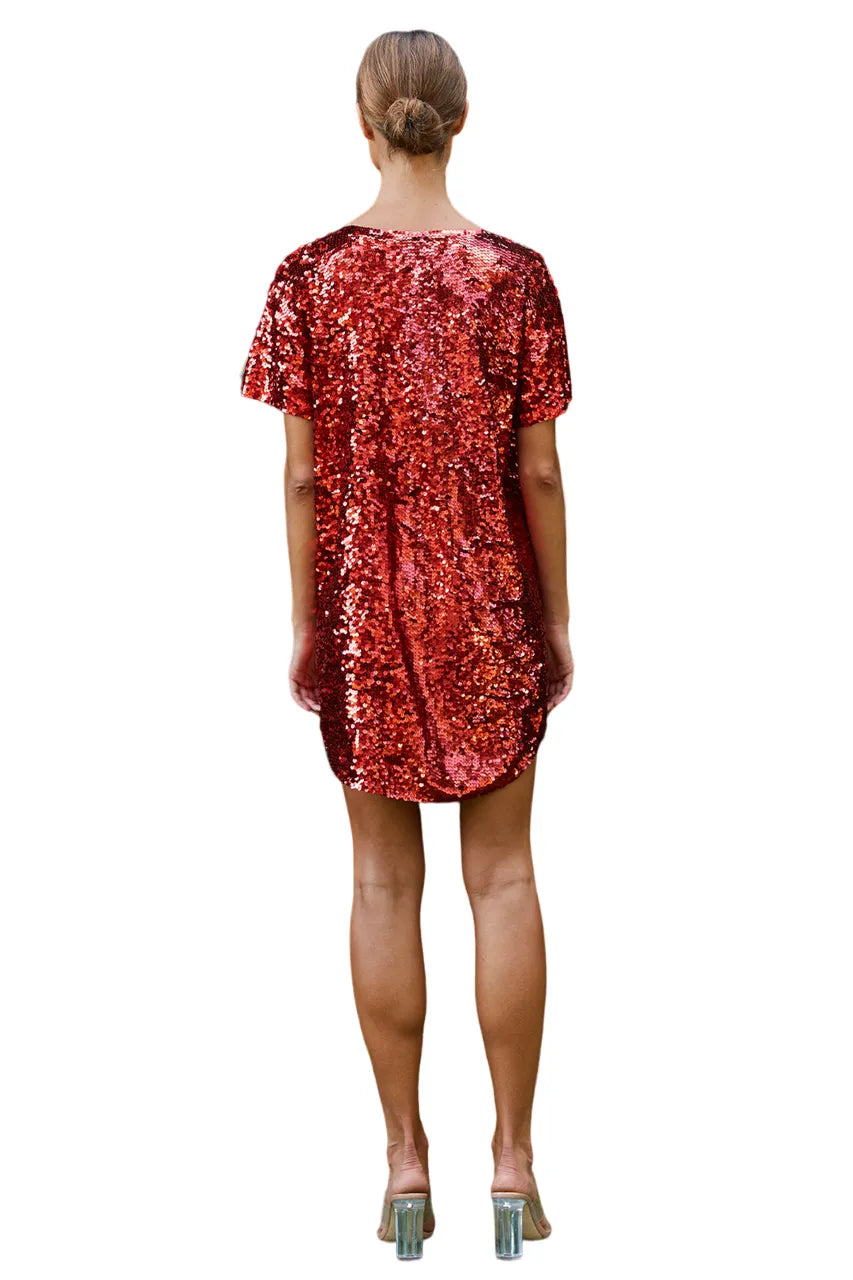 Sequin Maxi Tee Dress "Sugar Daddy Is Forever"