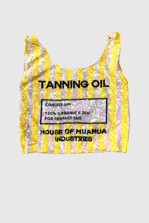 Coconuts Tanning Oil For Perfect Tan Sequin Supermarket Bag