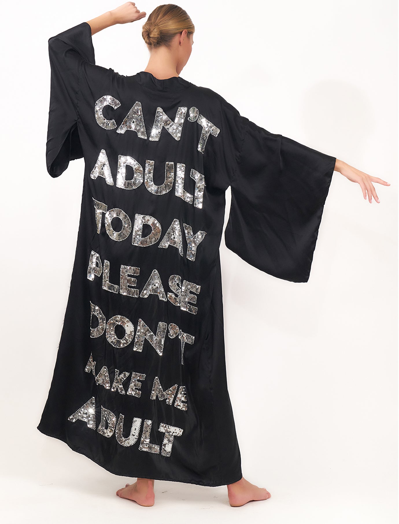 Long Kimono " Can't Adult Today " - Pre Order