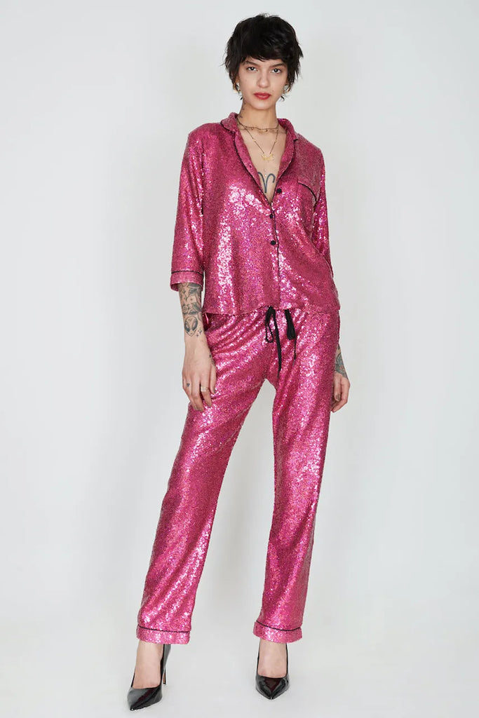 SUGAR DADDY Sequin Pajama Pants - House of Mua Mua