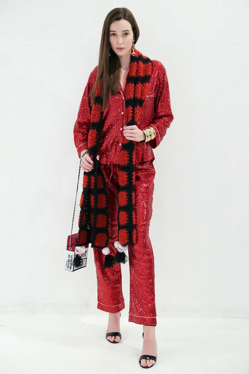 Sugar Mama Solve All Problems Sequin Pajama Pants