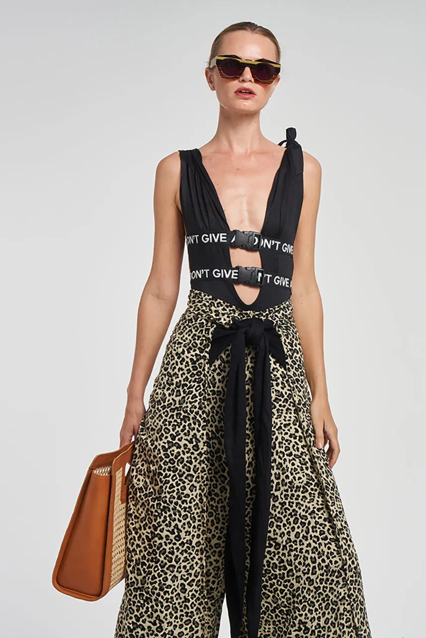 Leopard Wrap Pants