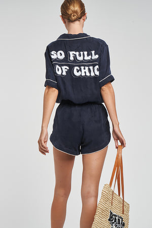 So Full of Chic Silk Cupro Pajama Shirt