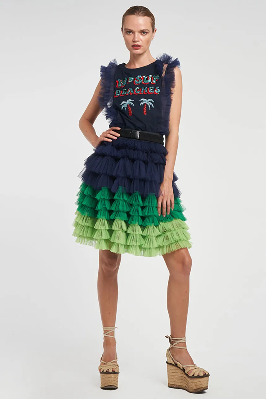 W'Sup Beaches Tulle T-Shirt