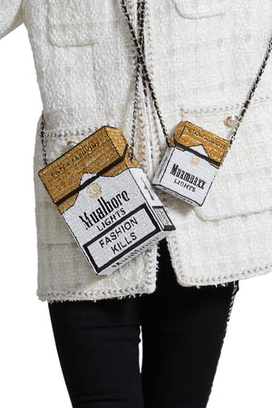 Mini Box Crossbody Bag " Mualboro Lights Fashion Kills " - Pre Order