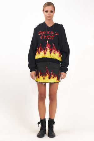 Some Like It Hot Cropped Hoodie Jumper