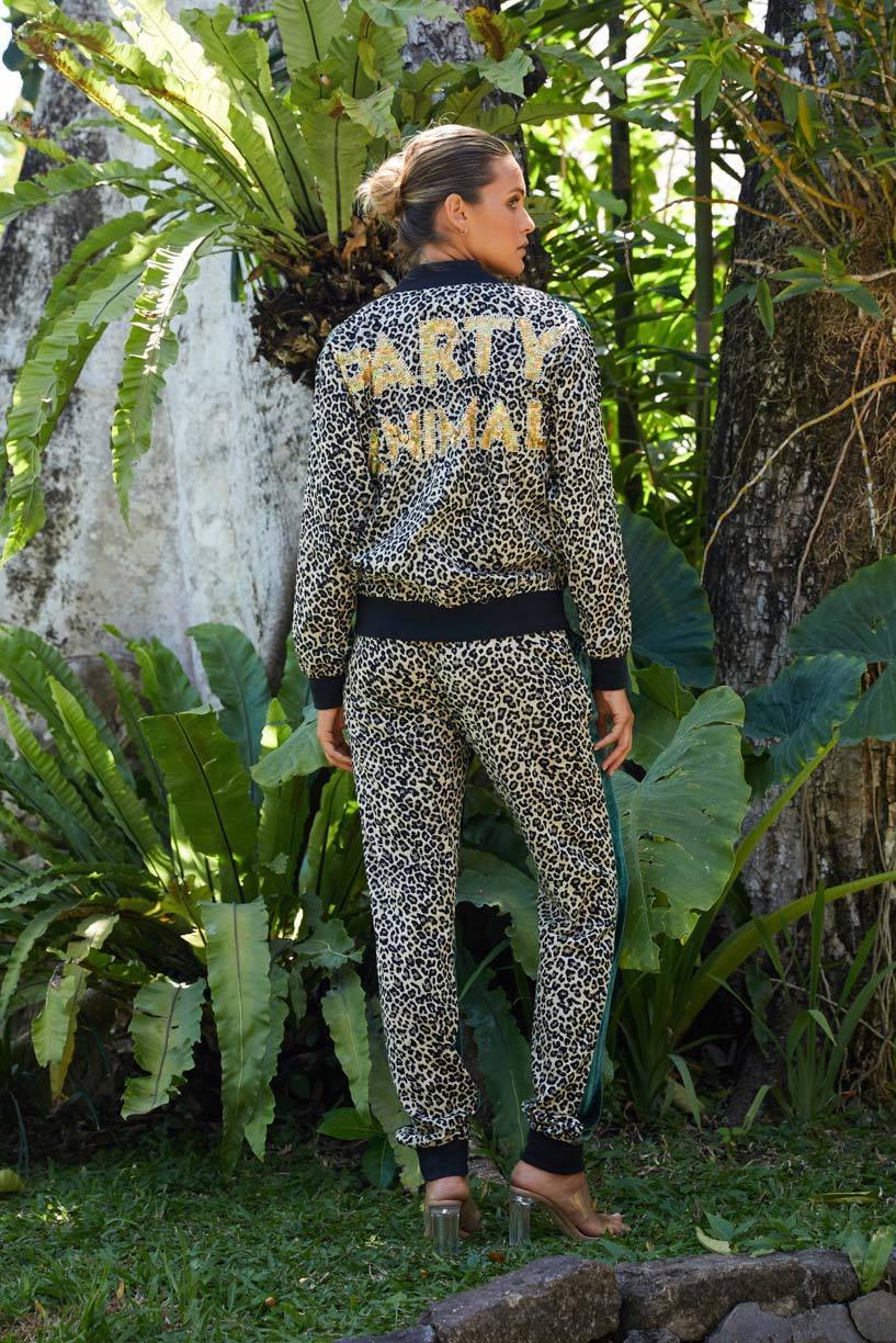 Green Leopard Runner Pant - House of Mua Mua