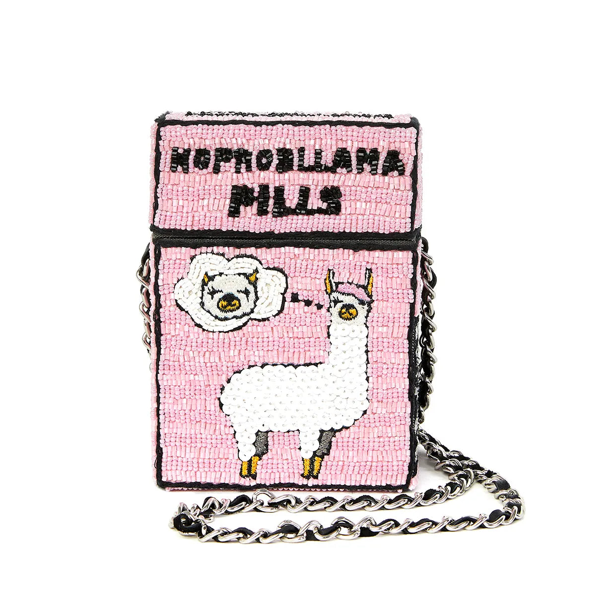 No Probllama Pills Medium Box Crossbody Bag