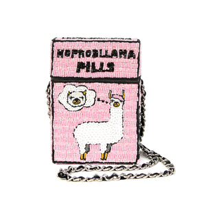 Medium Box Crossbody Bag " No Probllama Pills "