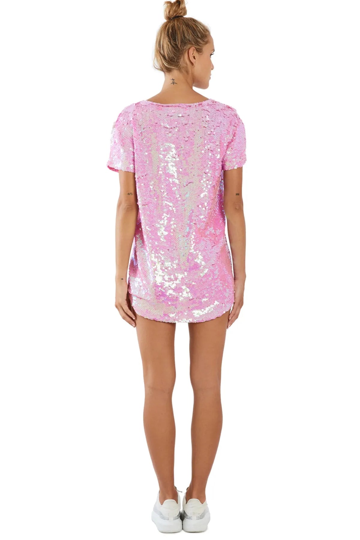 Sequin Maxi Tee Dress " In Memory Of When I Cared "