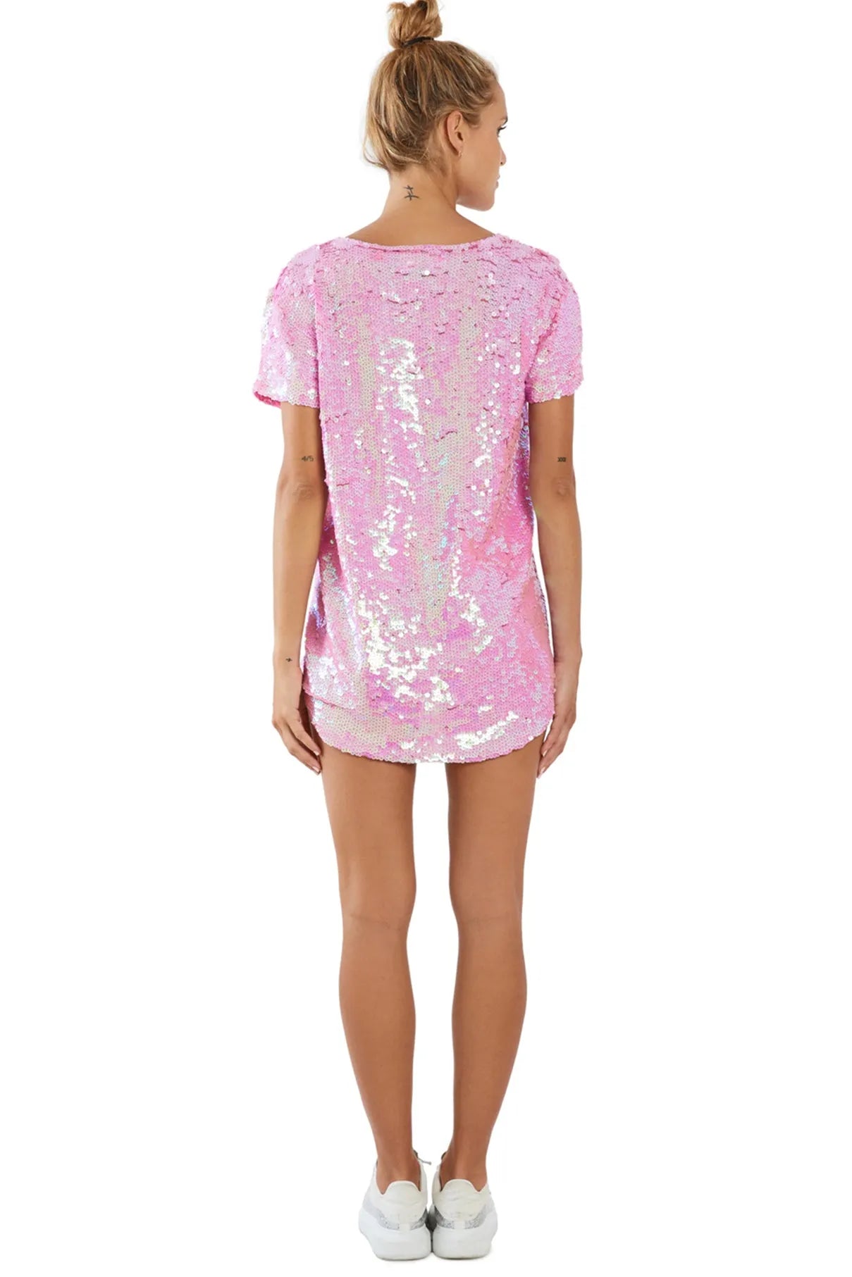 Sequin Maxi Tee Dress " In Memory Of When I Cared "