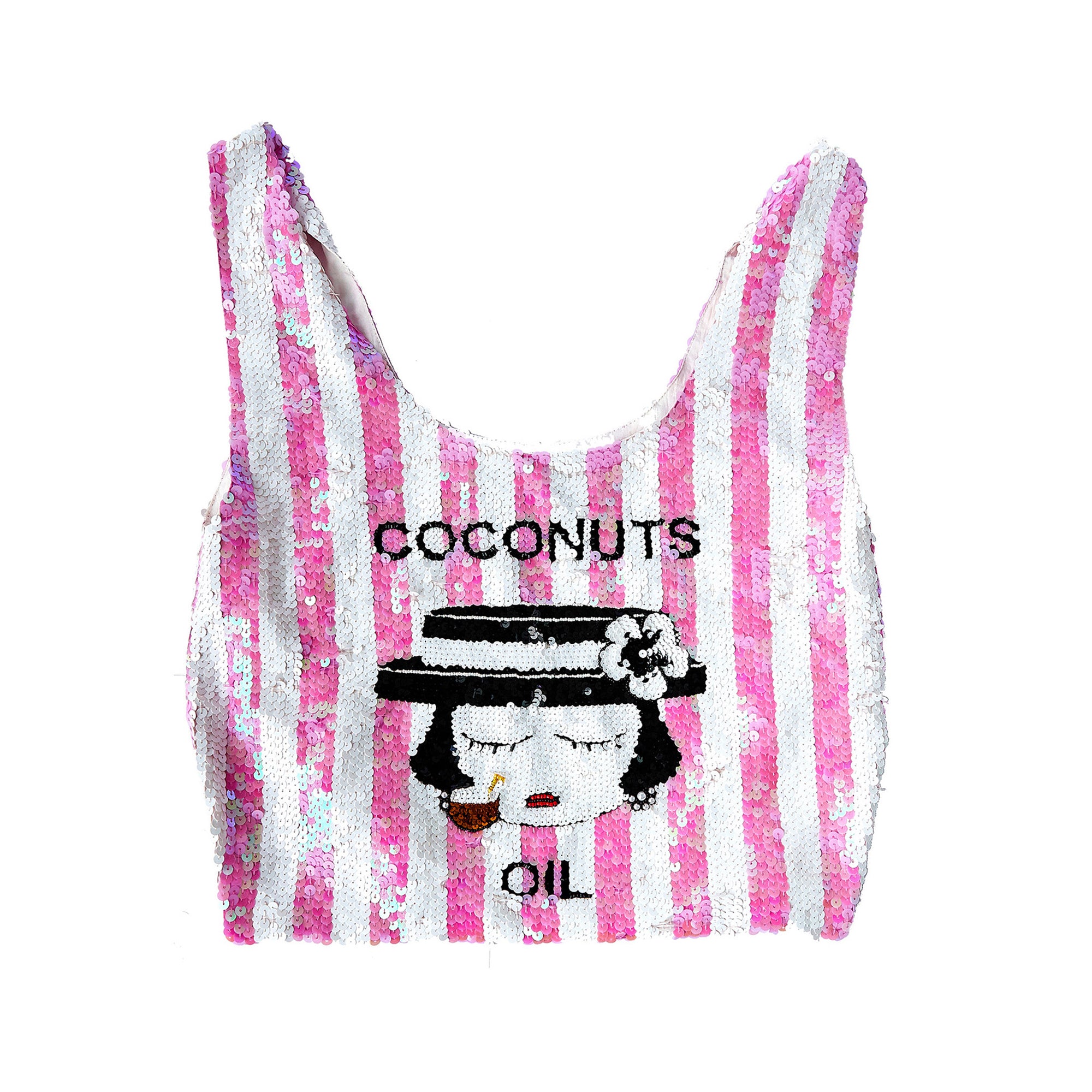 Sequin Supermarket Bag " Coconuts Oil " - Pre Order