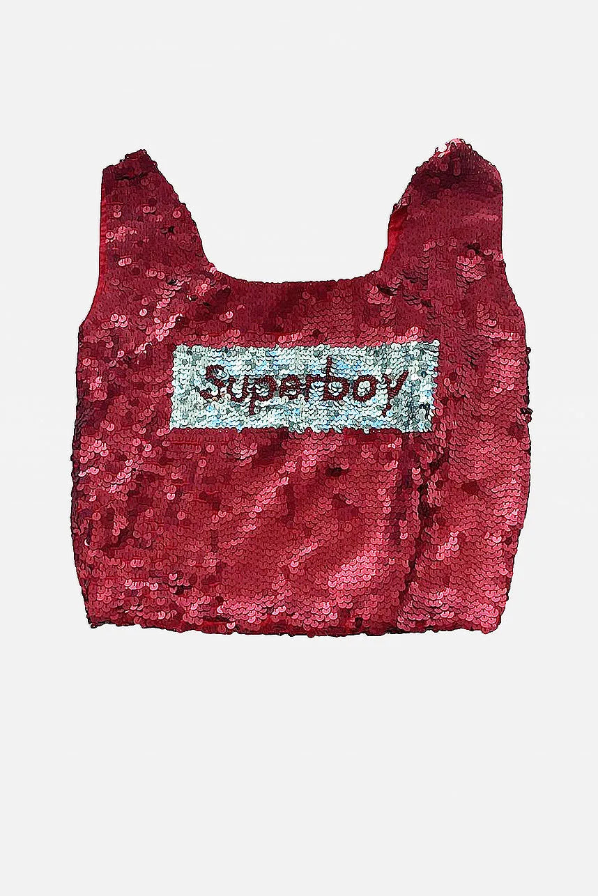 Superboy Sequin Supermarket Bag