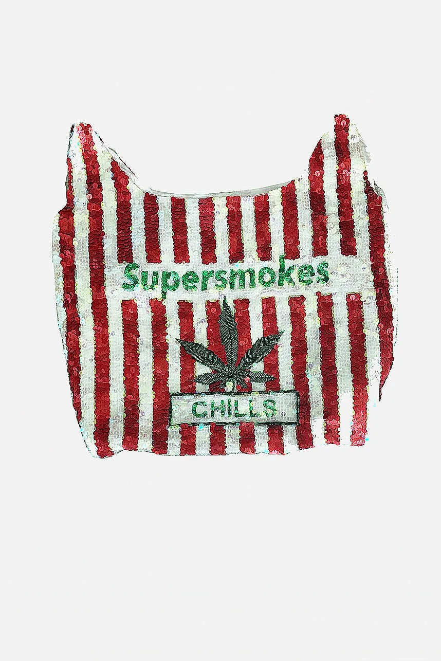 Supersmoke Chills Sequin Supermarket Bag